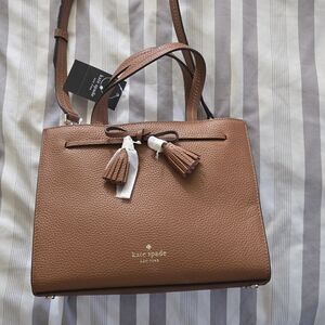 Kate Spade Tan Leather Purse with Tassels